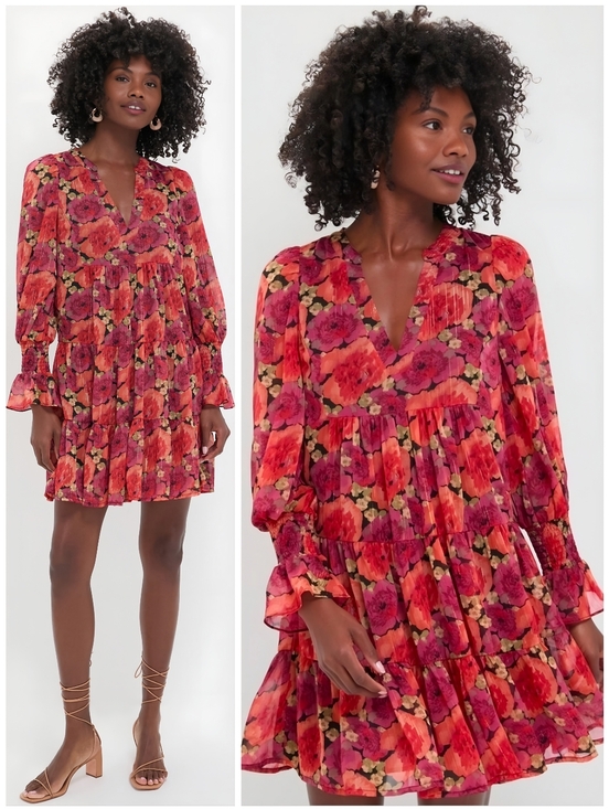 Tuckernuck Dresses & Skirts - NWT Tuckernuck Pomander Place Floral Red Metallic Kenzo Dress, S